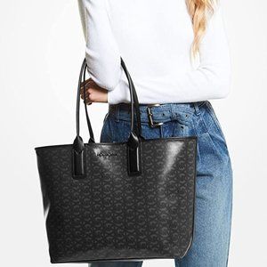 MICHAEL KORS Jodie Large Logo Jacquard Tote Bag